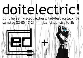 flyer doitelectric ladyfest rostock front